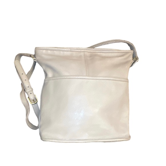 COACH #4075 Leather "Bucket Bag" USA Made early 90's Color Is Putty - Picture 7 of 12